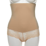 Nearly Nude Smoothing High-Waist Brief with Lace Trim