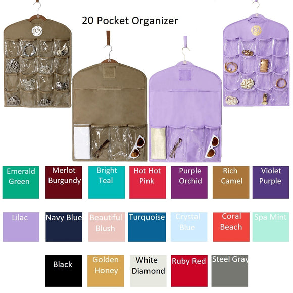 JOY Mangano Huggable Hangers 20 Pocket Organizer