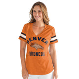 DENVER BRONCOS Officially Licensed NFL for Her Wildcard Short-Sleeve Tee by Glll