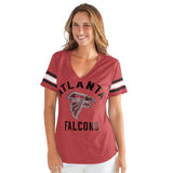 Atlanta Falcons Officially Licensed NFL for Her Wildcard Short-Sleeve Tee by Glll