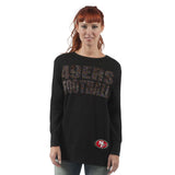 Officially Licensed NFL Women's Superstar Sweatshirt by Glll-L-San Francisco  49ERS