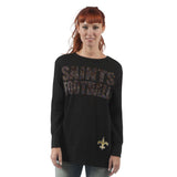 Officially Licensed NFL Women's Superstar Sweatshirt by Glll-L-New Orleans Saints