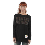 Officially Licensed NFL Women's Superstar Sweatshirt by Glll-L-Pittsburgh Steelers