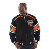 Officially Licensed NFL Men's Suede Jacket by G-III-Chicago Bears