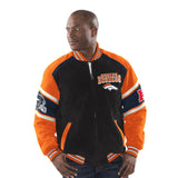 "AS IS" Officially Licensed NFL Men's Suede Jacket by G-III-Denver Broncos