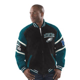 "AS IS" Officially Licensed NFL Men's Suede Jacket by G-III-Philadelphia Eagles