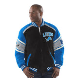 "AS IS" Officially Licensed NFL Men's Suede Jacket by G-III-Detroit Lions