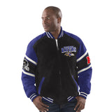 Officially Licensed NFL Men's Suede Jacket by G-III-Baltimore Ravens