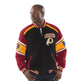 "AS IS" Officially Licensed NFL Men's Suede Jacket by G-III-Washington Redskins