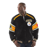 Officially Licensed NFL Men's Suede Jacket by G-III-Pittsburgh Steelers