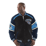 "AS IS" Officially Licensed NFL Men's Suede Jacket by G-III-Tennessee Titans