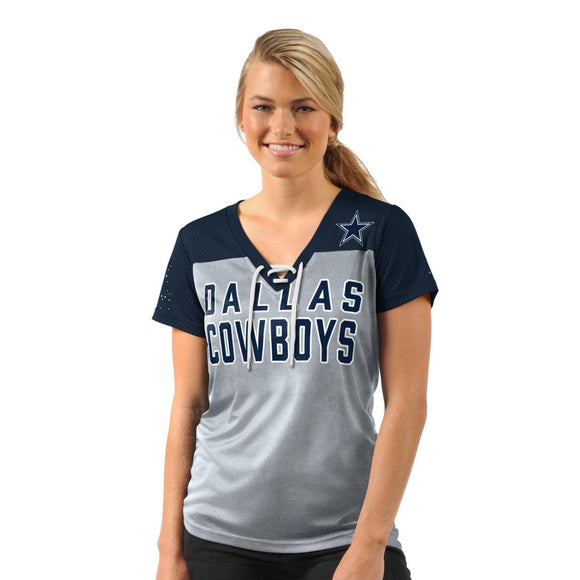 Dallas Cowboys Officially Licensed NFL Women's Shake Down Short-Sleeve Tee by Glll