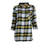 Officially Licensed NFL Women's Plaid Night Shirt by Concepts Sport