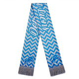 Officially Licensed NFL Glitter Chevron Scarf by Team Beans-Detroit Lions