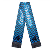 Officially Licensed NFL Glitter Chevron Scarf by Team Beans-Carolina Panthers