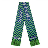 Officially Licensed NFL Glitter Chevron Scarf by Team Beans-Seattle Seahawks