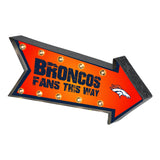 Officially Licensed NFL LightUp Arrow Marquee Sign Broncos