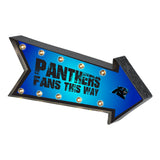 Officially Licensed NFL LightUp Arrow Marquee Sign Panthers