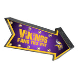 Officially Licensed NFL LightUp Arrow Marquee Sign Vikings