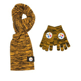Officially Licensed NFL Women's Color Blend Scarf And Glove Set
