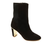 IMAN Global Chic Luxe Faux Suede and Stretch Knit Perfect Bootie