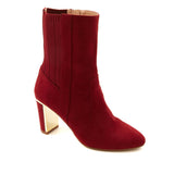 IMAN Global Chic Luxe Faux Suede and Stretch Knit Perfect Bootie