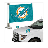 Officially Licensed NFL Team Ambassador Flag - 2 Pc Set-Miami Dolphins