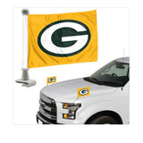 Officially Licensed NFL Team Ambassador Flag - 2 Pc Set-Green Bay Packers