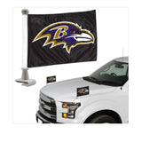 Officially Licensed NFL Team Ambassador Flag - 2 Pc Set-Baltimore Ravens