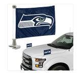 Officially Licensed NFL Team Ambassador Flag - 2 Pc Set-Seattle Seahawks