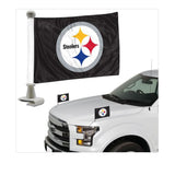 Officially Licensed NFL Team Ambassador Flag - 2 Pc Set-Pittsburgh Steelers