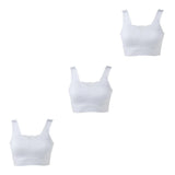 Rhonda Shear 3-pack "Ahh" Bra with Lace Overlay and Removable Pads BLUE SET