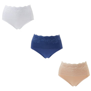 Rhonda Shear 3-pack Lace Overlay Brief Mystery 