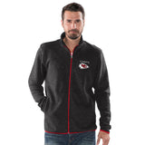 Officially Licensed NFL Sweater Fleece FullZip Jacket by Glll-Kansas City Chiefs