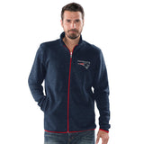 Officially Licensed NFL Sweater Fleece FullZip Jacket by Glll-New England Patriots