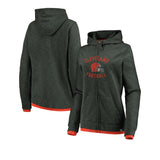 Officially Licensed NFL Women's Fandom FullZip Hoodie by Fanatics-Cleveland Browns