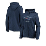 Officially Licensed NFL Women's Fandom FullZip Hoodie by Fanatics-New England Patriots