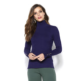 IMAN Global Chic Touch of Gold Signature Soft Knit Turtleneck