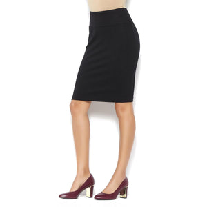IMAN Global Chic Touch of Gold Power Ponte Slimming Skirt