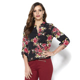IMAN Global Chic Touch of Gold Twist-Front Flowy Top 