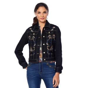 LaBellum by Hillary Scott Embellished Denim Jacket- X-Large