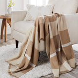 JOY Luxury Better Blanket Plaid Cotton & Cashmere Throw