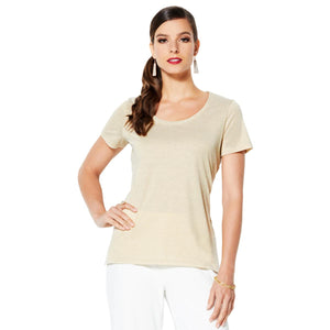 IMAN Global Chic Dressed & Ready Signature Shimmer Top- Small
