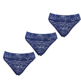 Rhonda Shear Lace Cheeky Bikini Brief 3-pack all navy set