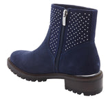 "AS IS" Steven Natural Comfort Latte Suede Studded Bootie