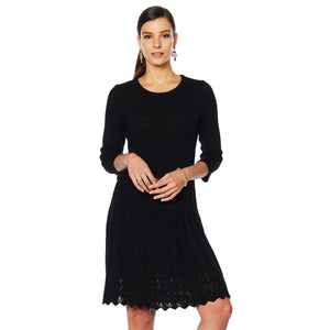 Nina Leonard Sweater Knit Dress - Black Nina Leonard Sweater Knit Dress - Black