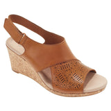 "AS IS" Collection by Clarks Lafley Joy Leather Cork Wedge Sandal