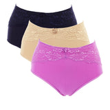 Rhonda Shear 3-pack Ahh Panty with Lace Trim