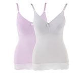 Rhonda Shear 2-pack Pin Up Camisole with Lace Trim