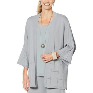 WynneLayers Sweater Cardigan with High Side Slits- X-Large